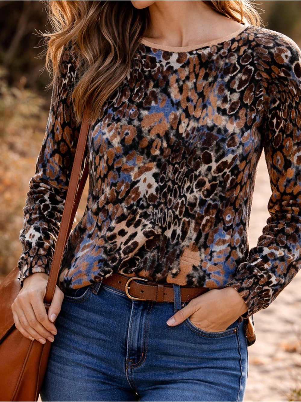 Talbots 100% Merino Wool Abstract Animal Print Sweater – Tag Missing
